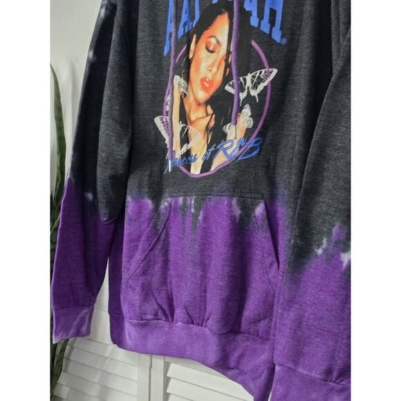 Aaliyah Princess of R & B Women's Pull Over Double Sided Hoodie Size L NWT - Picture 3 of 8